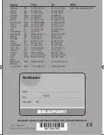Предварительный просмотр 31 страницы Blaupunkt 7 646 160 310 Operating Instructions Manual