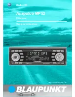 Blaupunkt Acapulco MP52 Operating Instructions Manual предпросмотр