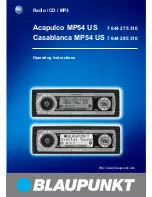 Blaupunkt Acapulco MP54 US Operating Instructions Manual предпросмотр