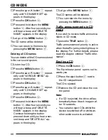 Предварительный просмотр 23 страницы Blaupunkt Acapulco MP54 Operating Instructions Manual