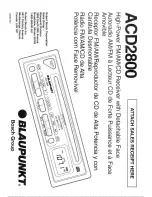 Blaupunkt ACD 2800 User Manual предпросмотр