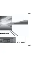 Предварительный просмотр 1 страницы Blaupunkt ACD 9850 Operating Instructions Manual