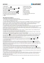 Preview for 14 page of Blaupunkt ACF601 Instruction Manual