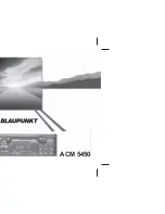 Blaupunkt ACM 5450 Installation Instructions предпросмотр