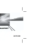 Предварительный просмотр 1 страницы Blaupunkt ACR 3230 Operating Instructions Manual