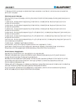 Предварительный просмотр 81 страницы Blaupunkt AHA501 Instruction Manual