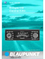 Blaupunkt Alaska DJ52 Operating Instructions Manual предпросмотр