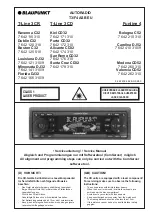 Blaupunkt ALICANTE CD32 Service Manual предпросмотр