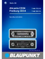 Blaupunkt Alicante CD34 Operating Instructions Manual предпросмотр