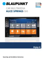 Blaupunkt ALICE SPRINGS 500 Operating And Installation Instructions preview