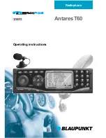 Предварительный просмотр 1 страницы Blaupunkt Antares T60 Operating Instructions Manual