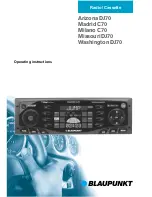 Предварительный просмотр 1 страницы Blaupunkt Arizona DJ70 Operating Instructions Manual