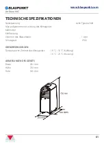 Preview for 61 page of Blaupunkt Arrifana 08C Instruction Manual