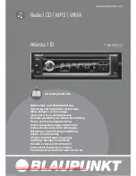 Предварительный просмотр 1 страницы Blaupunkt Atlanta 110 Operating And Installation Instructions