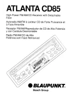 Blaupunkt Atlanta CD85 User Manual предпросмотр