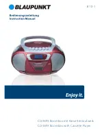 Blaupunkt B 10-1 Instruction Manual предпросмотр