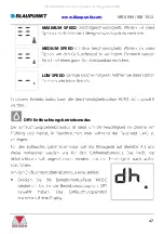 Preview for 48 page of Blaupunkt BAC-PO-0909-C06D Instruction Manual