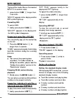 Preview for 18 page of Blaupunkt Bahamas MP34 Operating And Installation Instructions