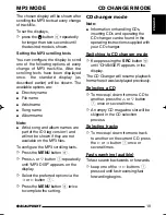 Preview for 19 page of Blaupunkt Bahamas MP34 Operating And Installation Instructions