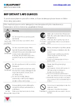 Preview for 5 page of Blaupunkt BAP-IT-H3148-U31W Instruction Manual