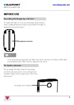 Preview for 9 page of Blaupunkt BAP-IT-H3148-U31W Instruction Manual