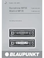 Предварительный просмотр 1 страницы Blaupunkt BARCELONA MP35 Operating Instructions Manual