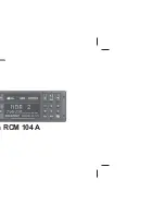 Предварительный просмотр 1 страницы Blaupunkt BARCELONA RCM 104 A Operating Instructions Manual