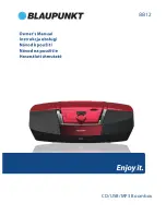 Предварительный просмотр 1 страницы Blaupunkt BB12 Owner'S Manual