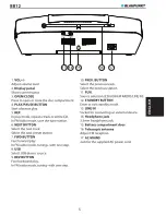 Предварительный просмотр 6 страницы Blaupunkt BB12 Owner'S Manual