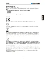 Предварительный просмотр 7 страницы Blaupunkt BB5WH Owner'S Manual