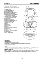 Preview for 14 page of Blaupunkt BB7BK Owner'S Manual