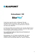 Preview for 2 page of Blaupunkt BikePilot 2+ Quick Start Manual