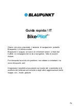 Preview for 70 page of Blaupunkt BikePilot 2+ Quick Start Manual