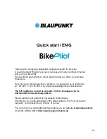 Предварительный просмотр 10 страницы Blaupunkt BikePilot Quick Start Manual