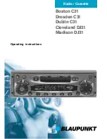 Blaupunkt Boston C31 Operating Instructions Manual preview