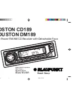 Blaupunkt BOSTON CD189 User Manual предпросмотр