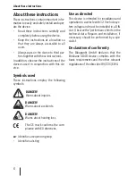 Предварительный просмотр 6 страницы Blaupunkt Brisbane SD48 Operating And Installation Instructions