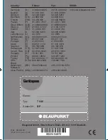 Предварительный просмотр 26 страницы Blaupunkt BRISTOL CD36 Operating Instructions Manual