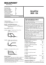 Preview for 1 page of Blaupunkt BSX 150 Fitting Instructions Manual