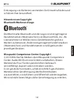 Предварительный просмотр 14 страницы Blaupunkt BT5 Instruction Manual