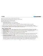 Preview for 4 page of Blaupunkt BT5BK Owner'S Manual