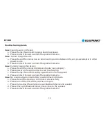 Preview for 20 page of Blaupunkt BT5BK Owner'S Manual