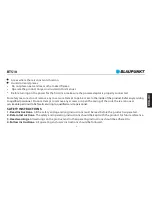 Preview for 5 page of Blaupunkt BTS10 Owner'S Manual