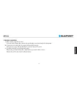 Preview for 31 page of Blaupunkt BTS10 Owner'S Manual