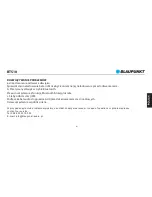 Preview for 63 page of Blaupunkt BTS10 Owner'S Manual