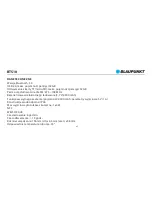 Preview for 64 page of Blaupunkt BTS10 Owner'S Manual