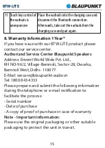 Предварительный просмотр 17 страницы Blaupunkt BTW-LITE Instruction Manual