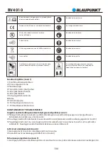 Preview for 106 page of Blaupunkt BV4010 Owner'S Manual