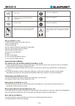 Preview for 114 page of Blaupunkt BV4010 Owner'S Manual