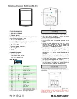 Preview for 1 page of Blaupunkt BX-S1 Manual